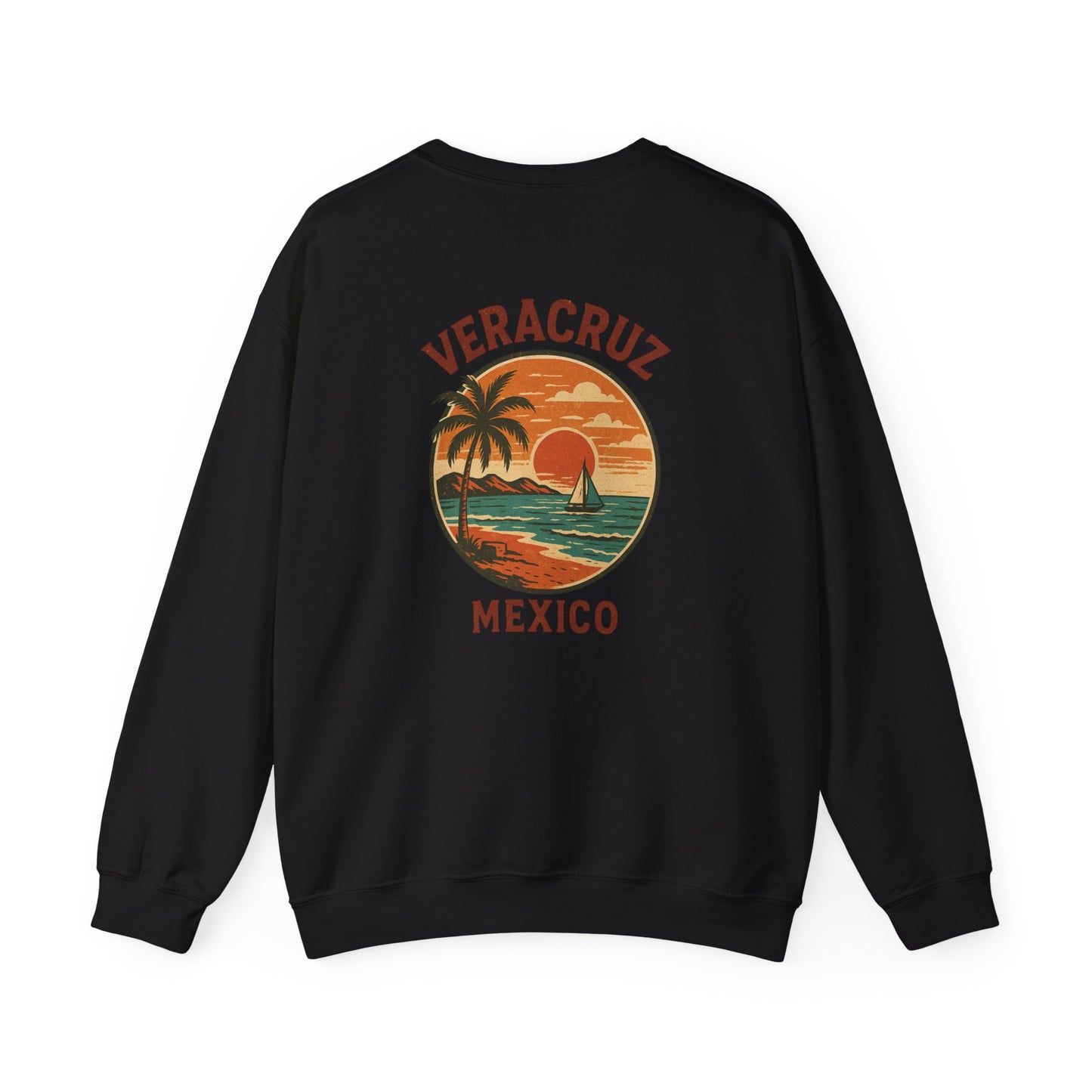 Veracruz Coastline Retro Sweatshirt Tee Colored