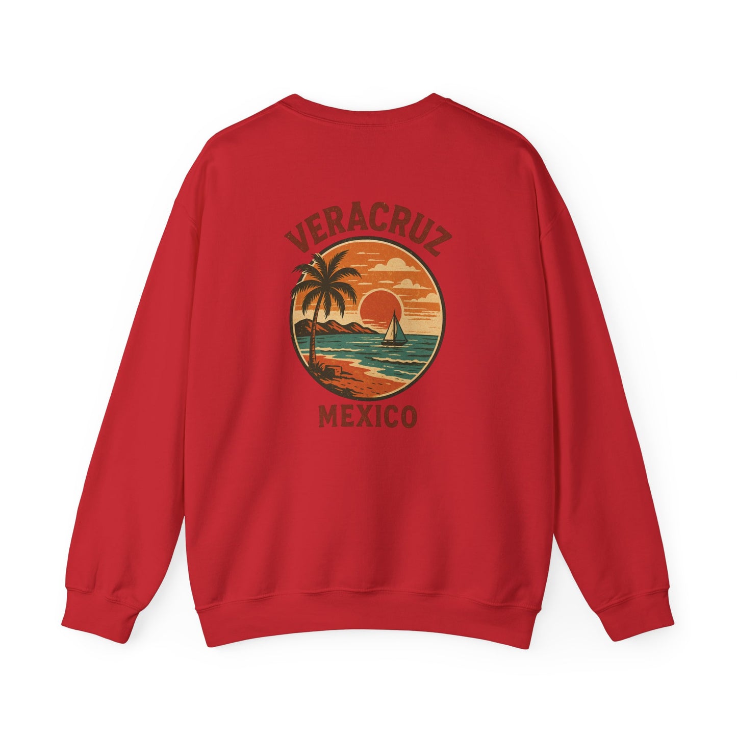 Veracruz Coastline Retro Sweatshirt Tee Colored