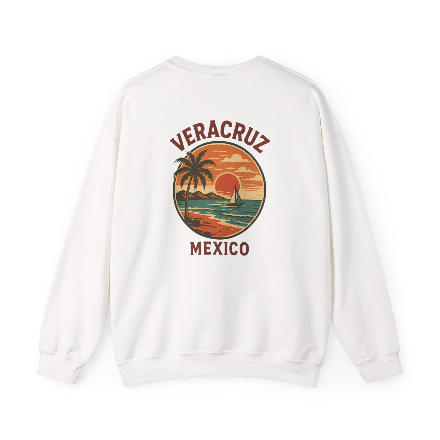 Veracruz Coastline Retro Sweatshirt Tee Colored