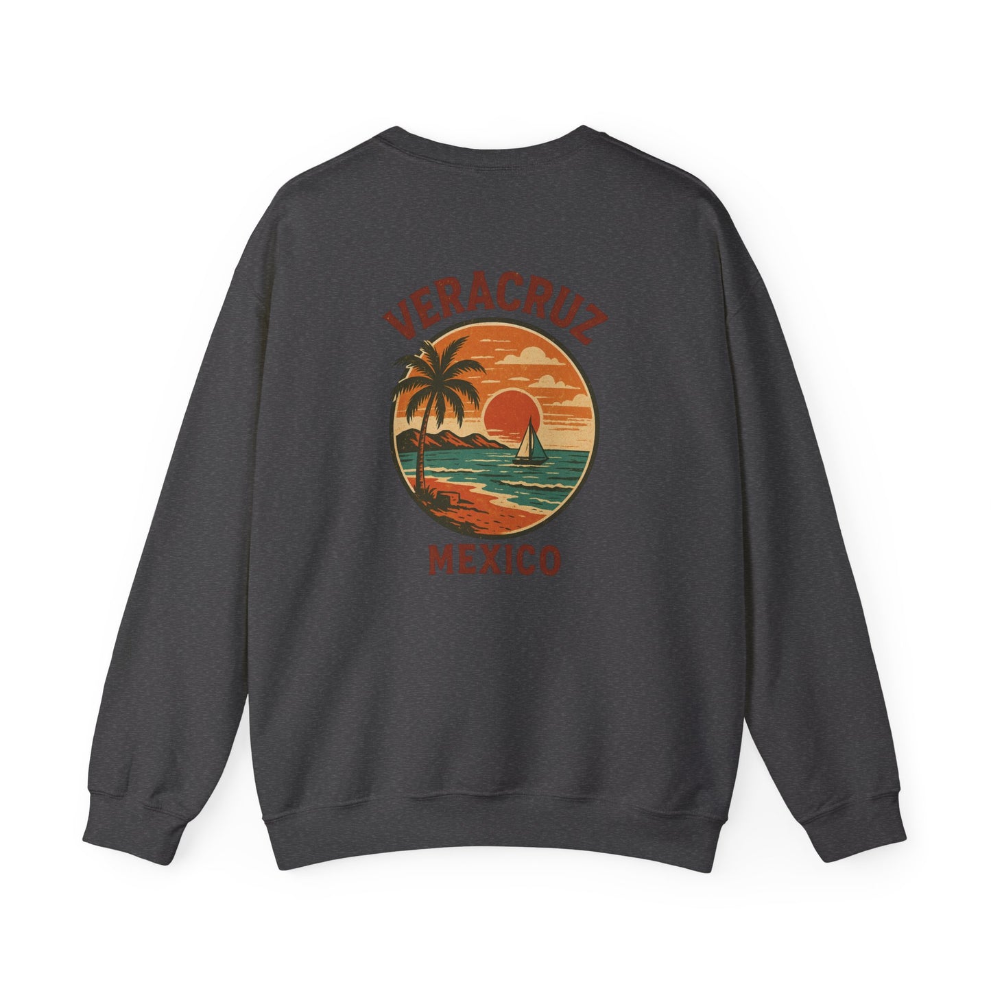 Veracruz Coastline Retro Sweatshirt Tee Colored