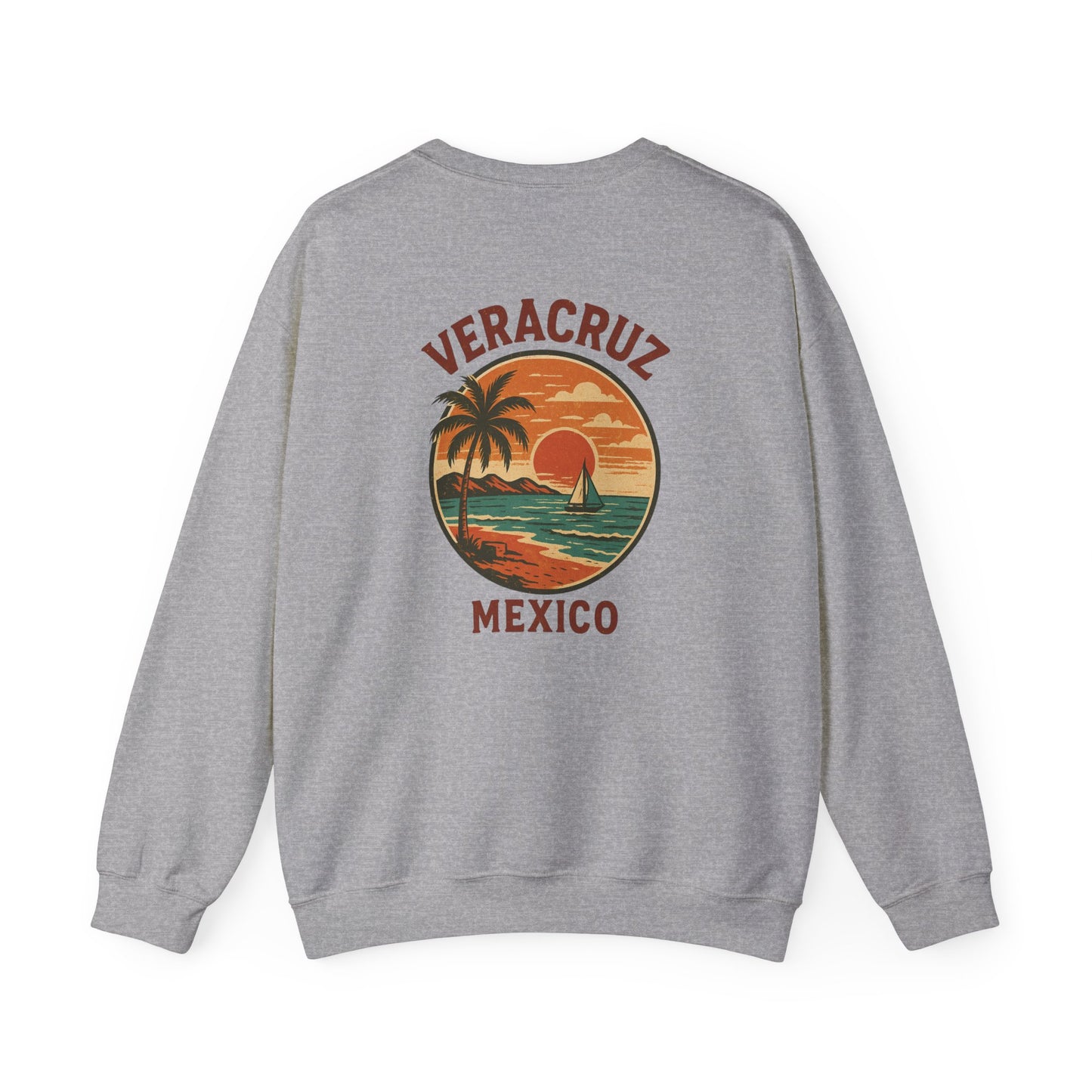 Veracruz Coastline Retro Sweatshirt Tee Colored