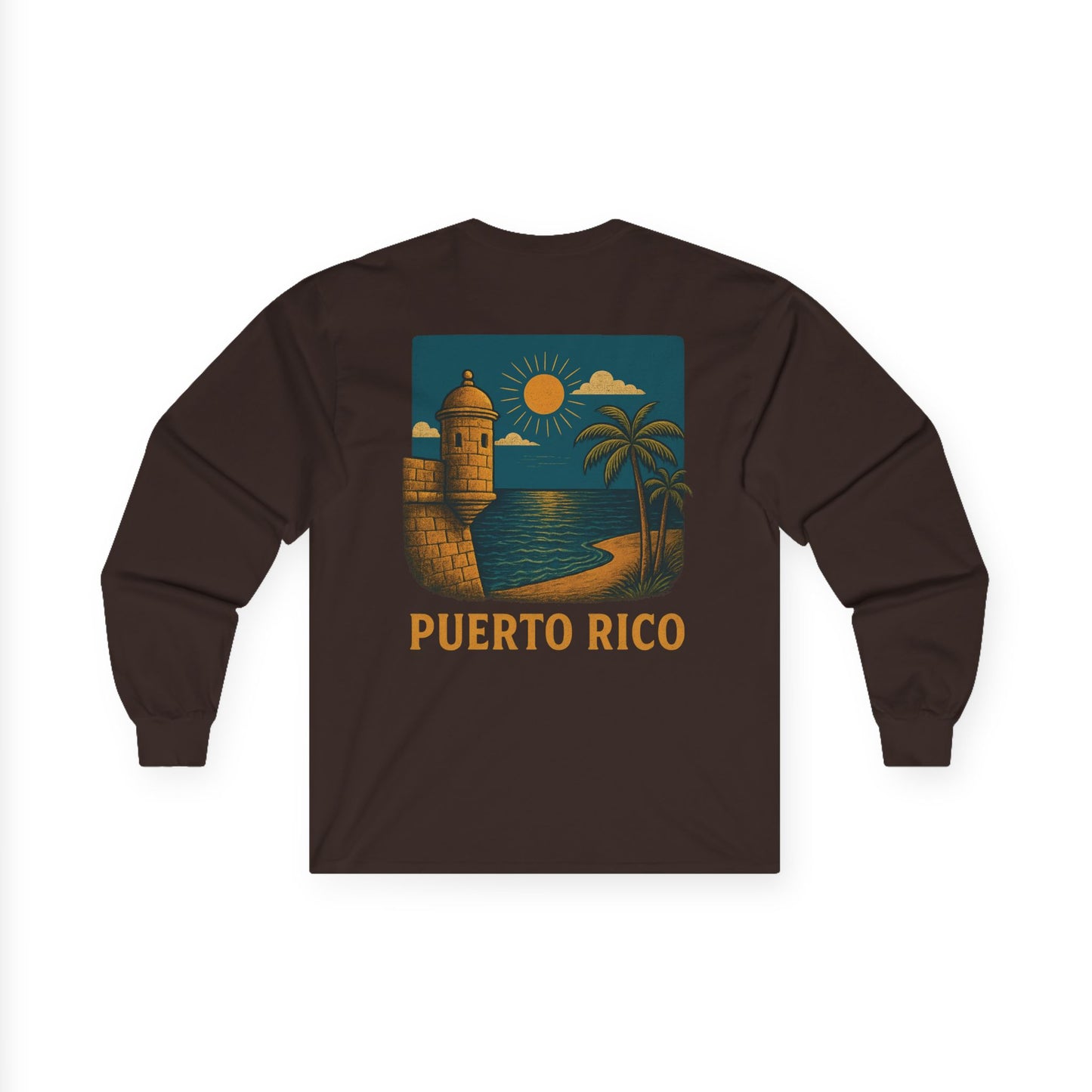 Puerto Rico Retro Sunset Long Sleeve Tee