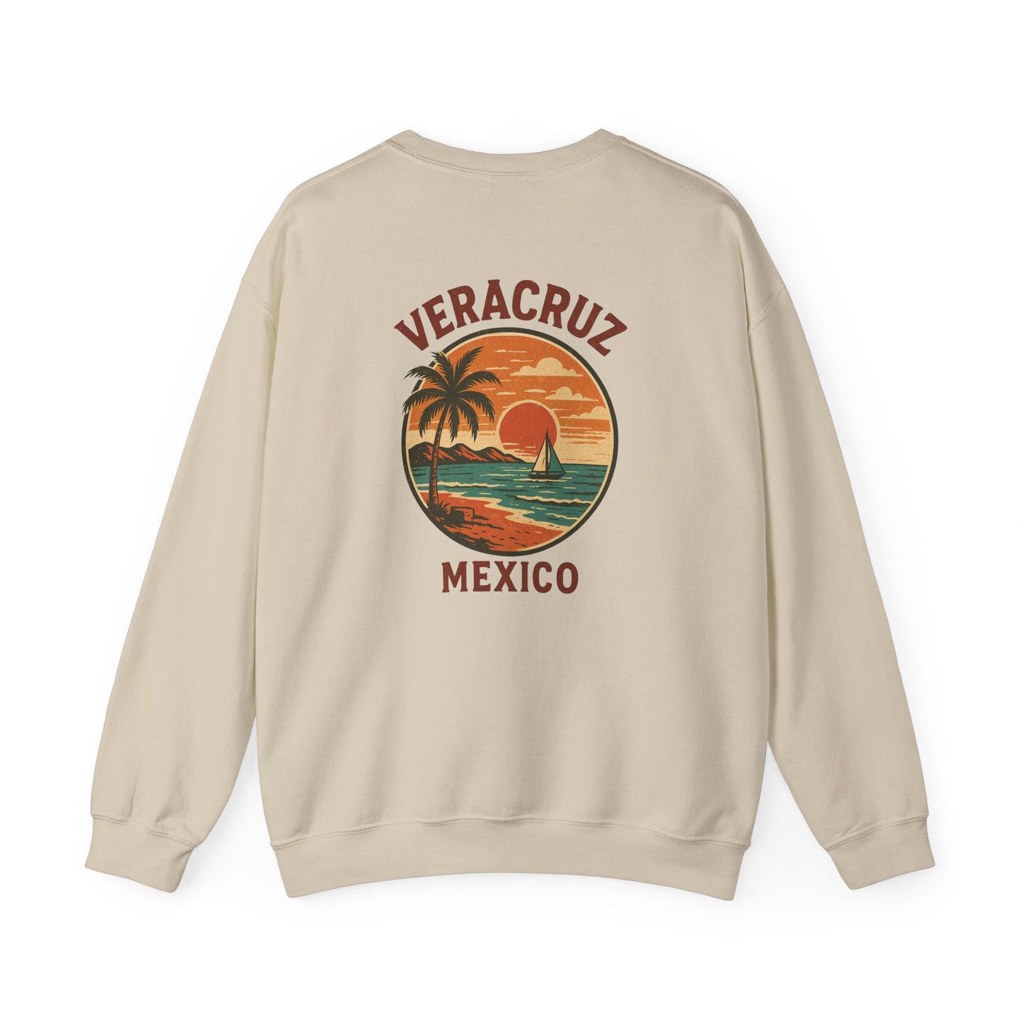 Veracruz Coastline Retro Sweatshirt Tee Colored