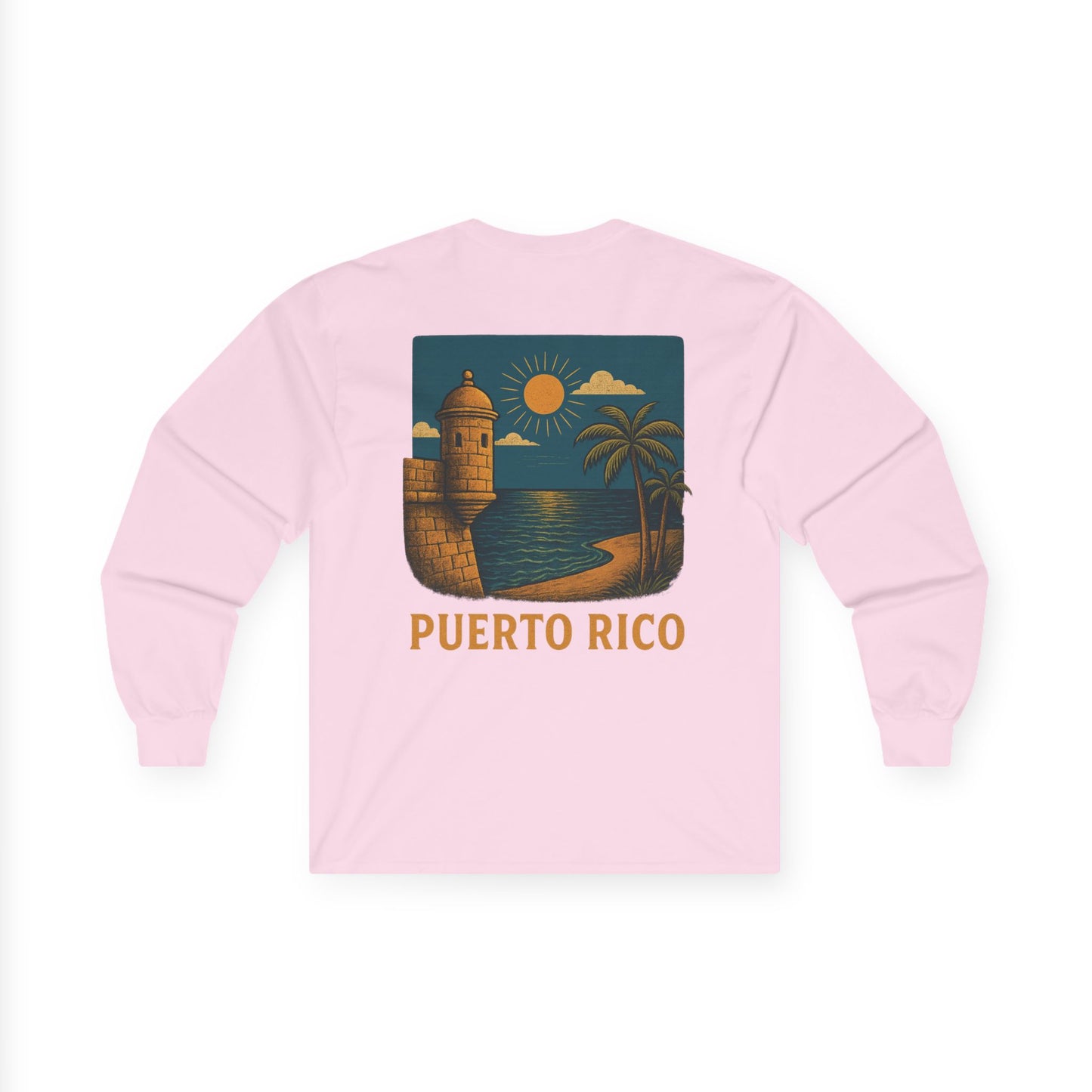 Puerto Rico Retro Sunset Long Sleeve Tee