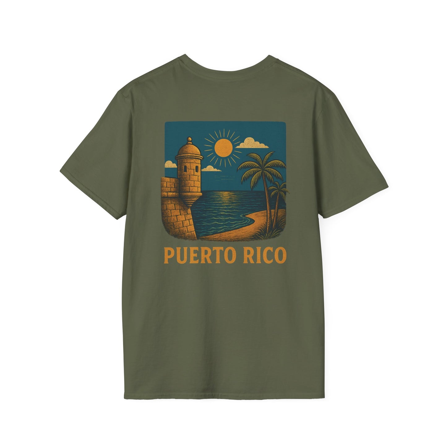 Puerto Rico Retro Sunset Short Sleeve Tee