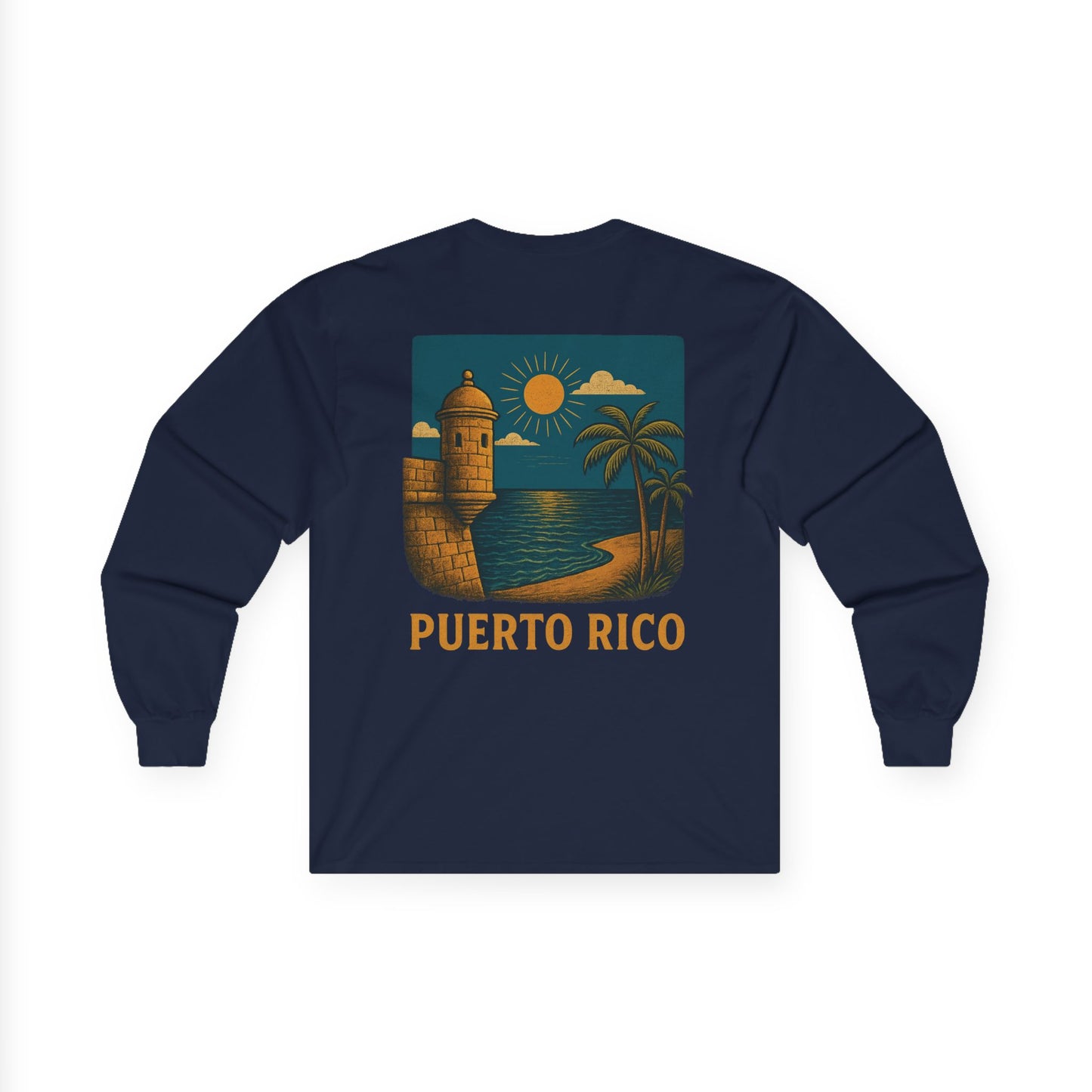 Puerto Rico Retro Sunset Long Sleeve Tee