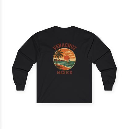 Veracruz Coastline Retro Long Sleeve Tee Colored