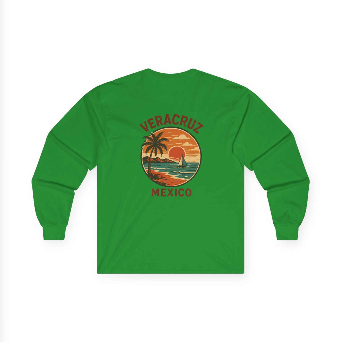 Veracruz Coastline Retro Long Sleeve Tee Colored