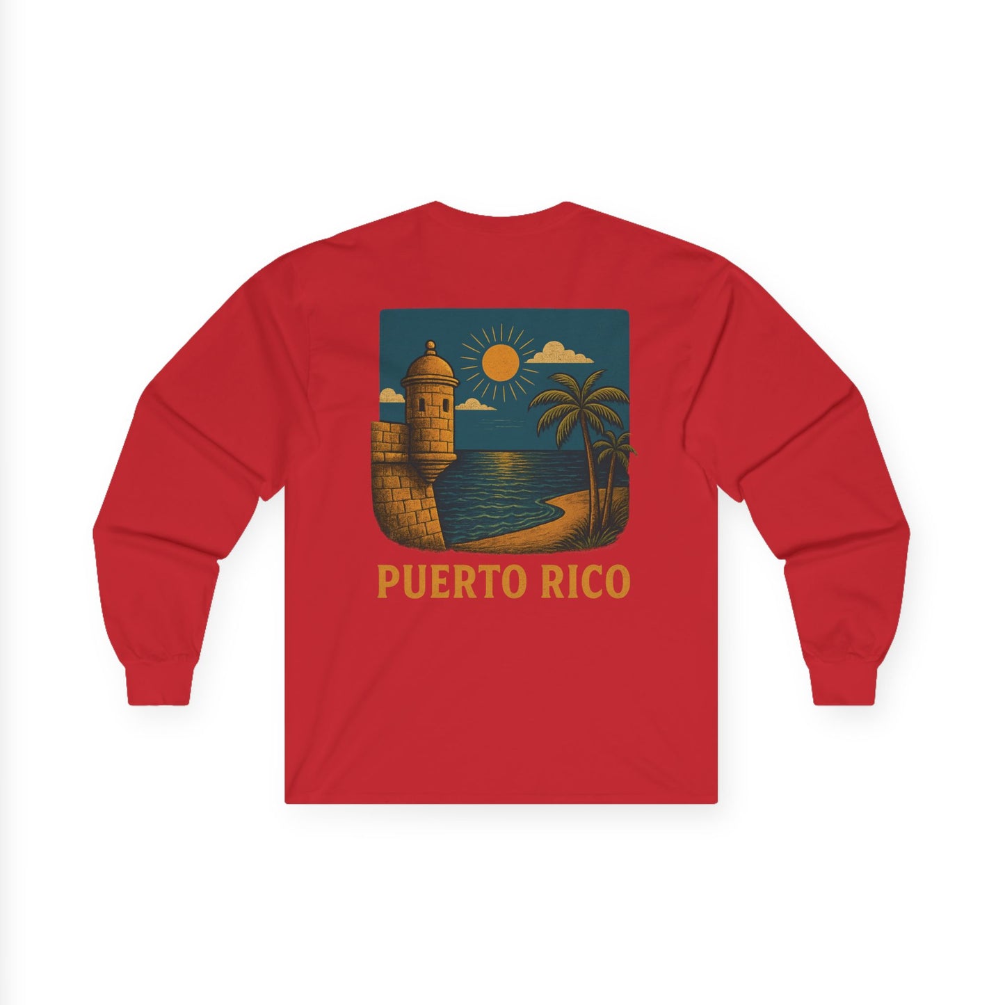 Puerto Rico Retro Sunset Long Sleeve Tee