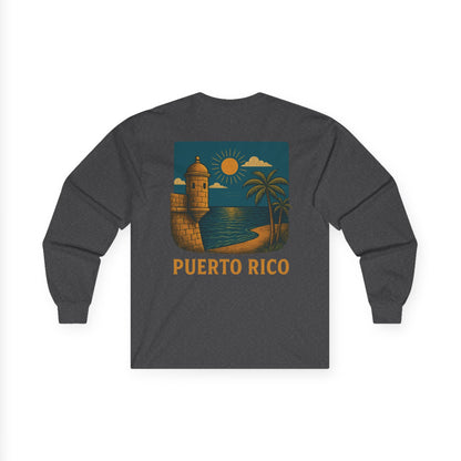 Puerto Rico Retro Sunset Long Sleeve Tee