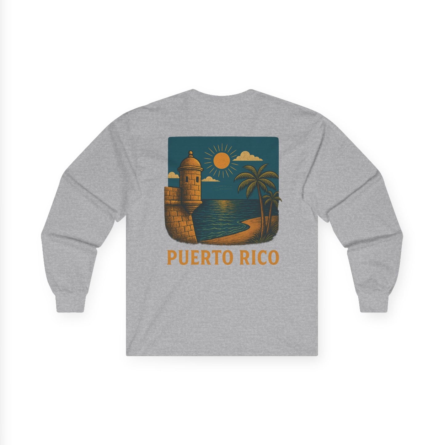 Puerto Rico Retro Sunset Long Sleeve Tee