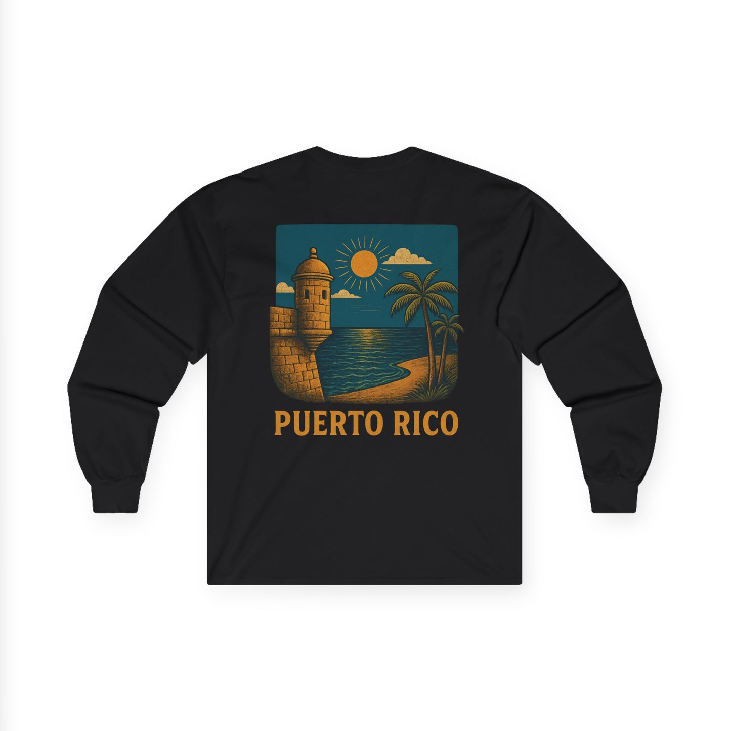 Puerto Rico Retro Sunset Long Sleeve Tee