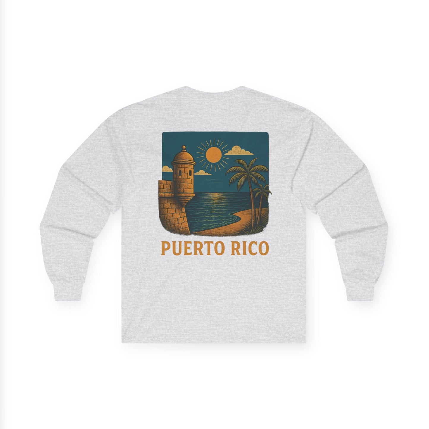 Puerto Rico Retro Sunset Long Sleeve Tee