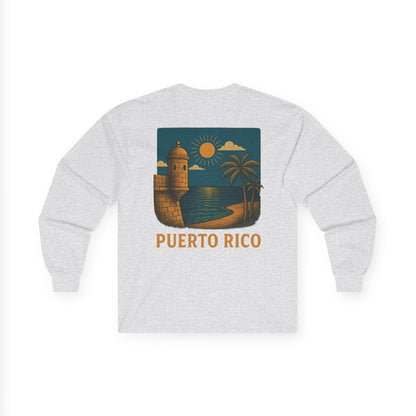 Puerto Rico Retro Sunset Long Sleeve Tee