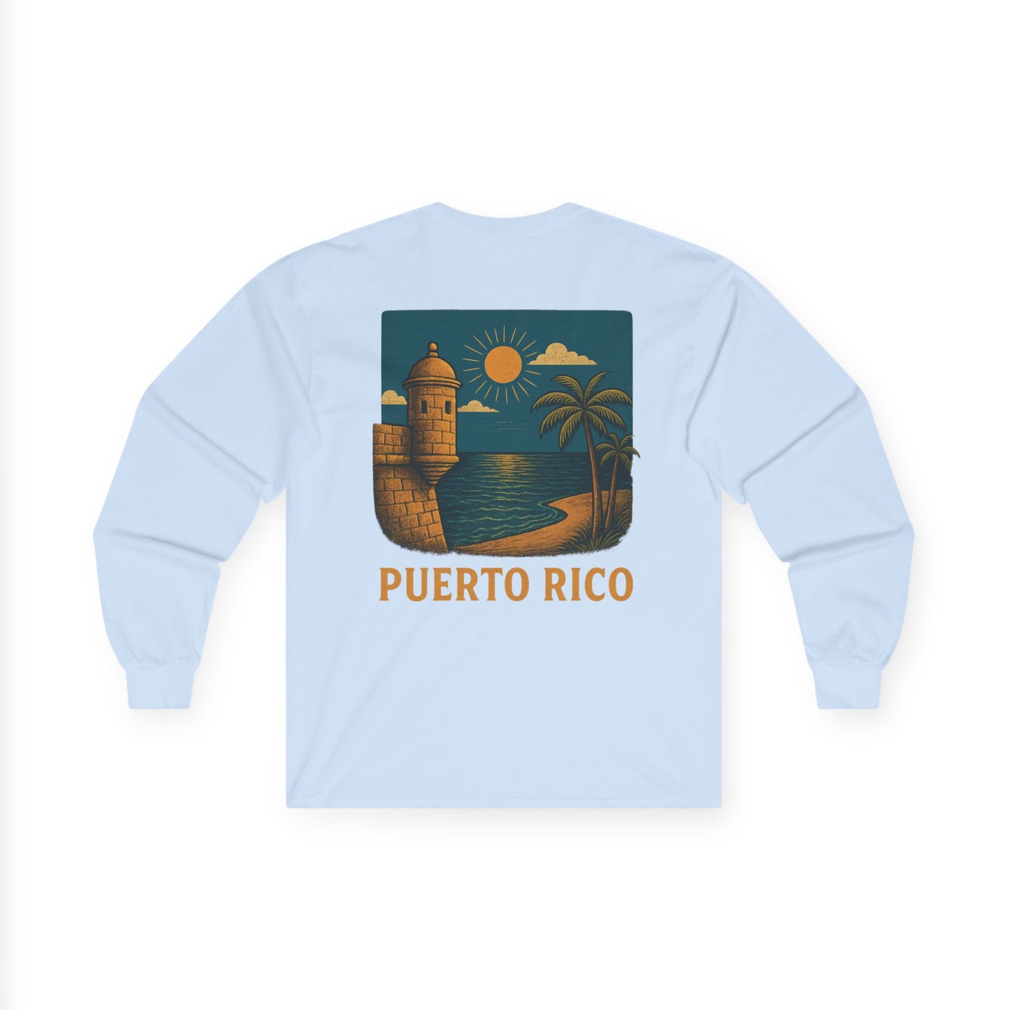 Puerto Rico Retro Sunset Long Sleeve Tee