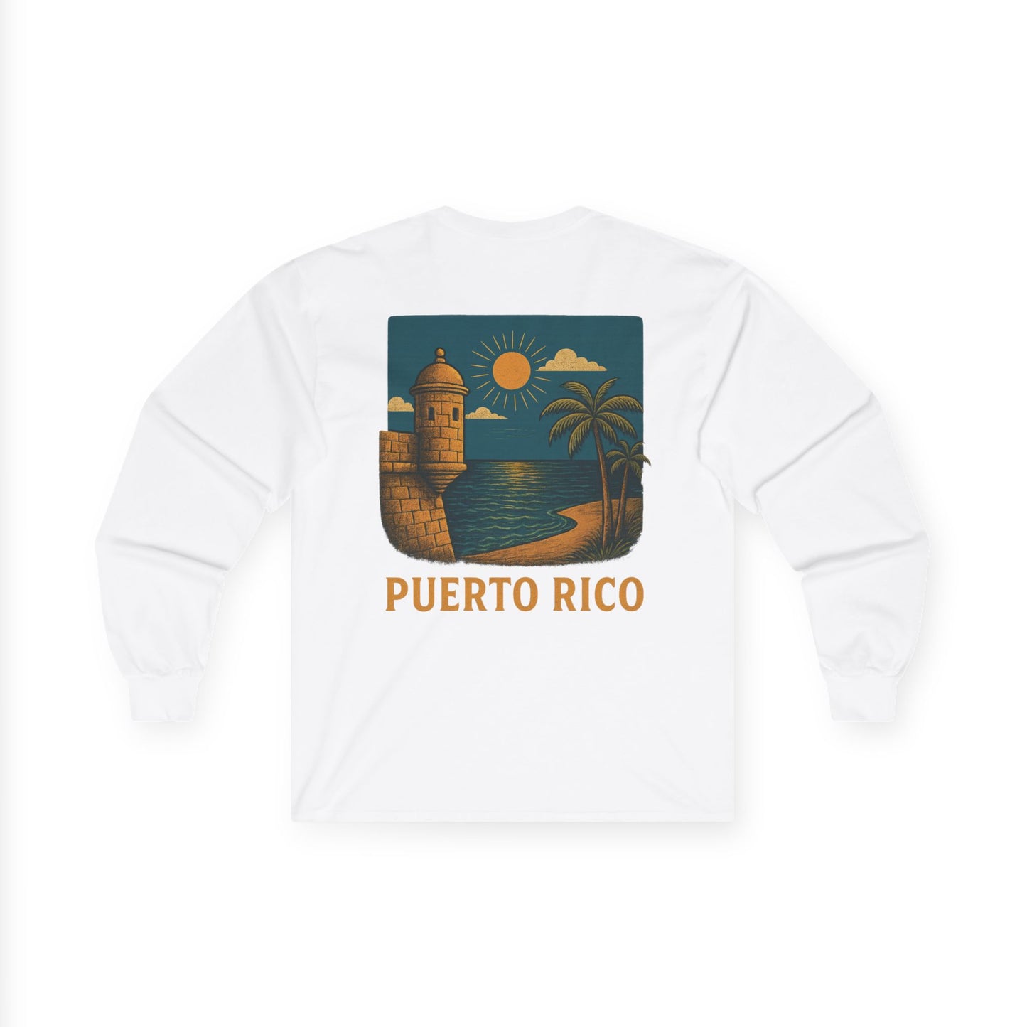 Puerto Rico Retro Sunset Long Sleeve Tee
