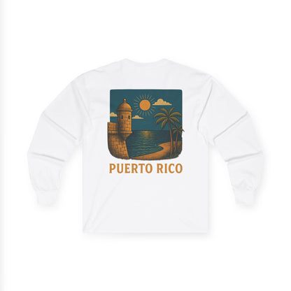 Puerto Rico Retro Sunset Long Sleeve Tee