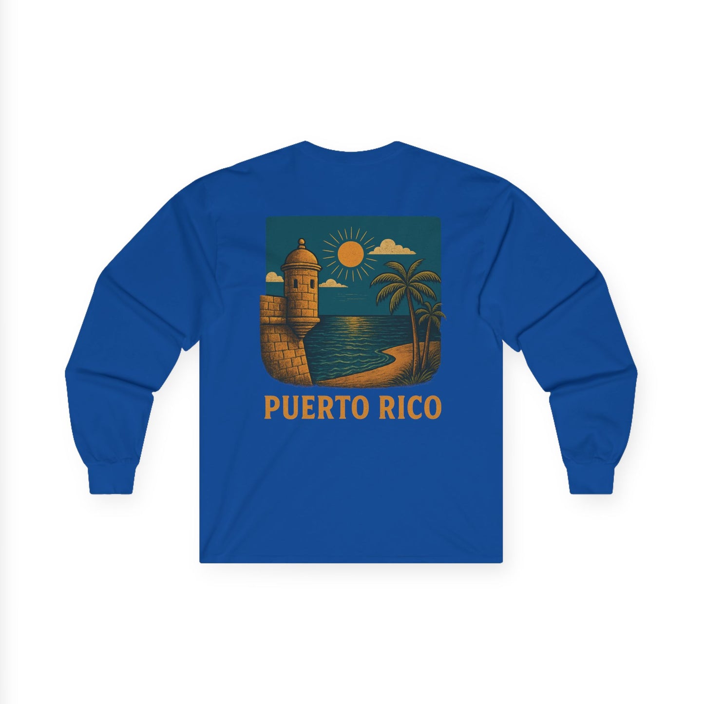 Puerto Rico Retro Sunset Long Sleeve Tee