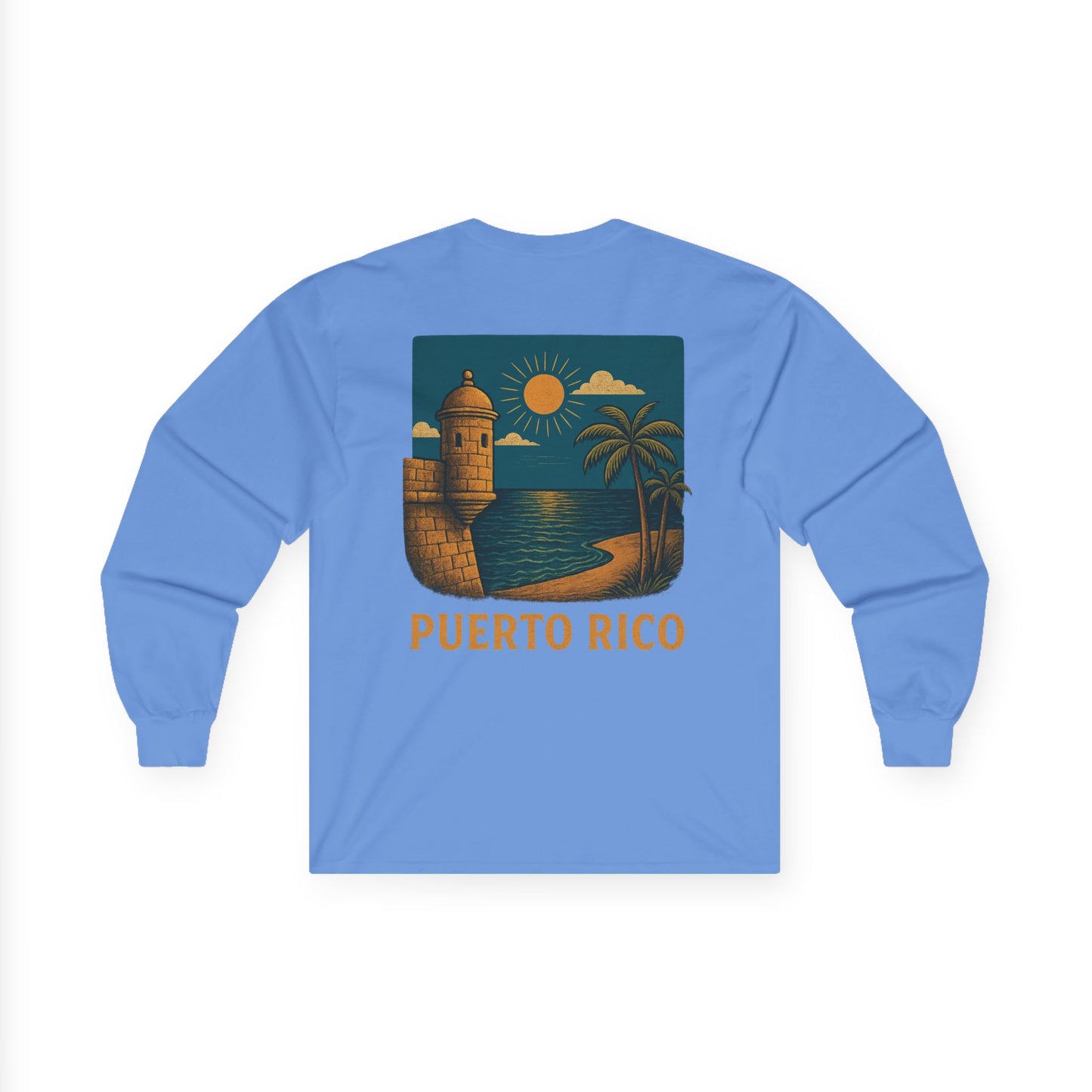 Puerto Rico Retro Sunset Long Sleeve Tee