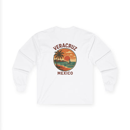 Veracruz Coastline Retro Long Sleeve Tee Colored