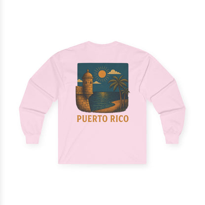 Puerto Rico Retro Sunset Long Sleeve Tee